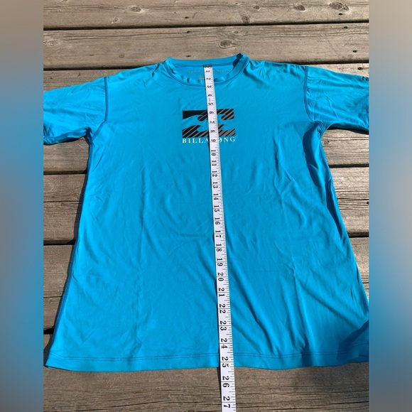 💛 Billabong Kids' Blue Short-Sleeve Rash Guard - Built to Submerge - Size 14 - Picture 7 of 7